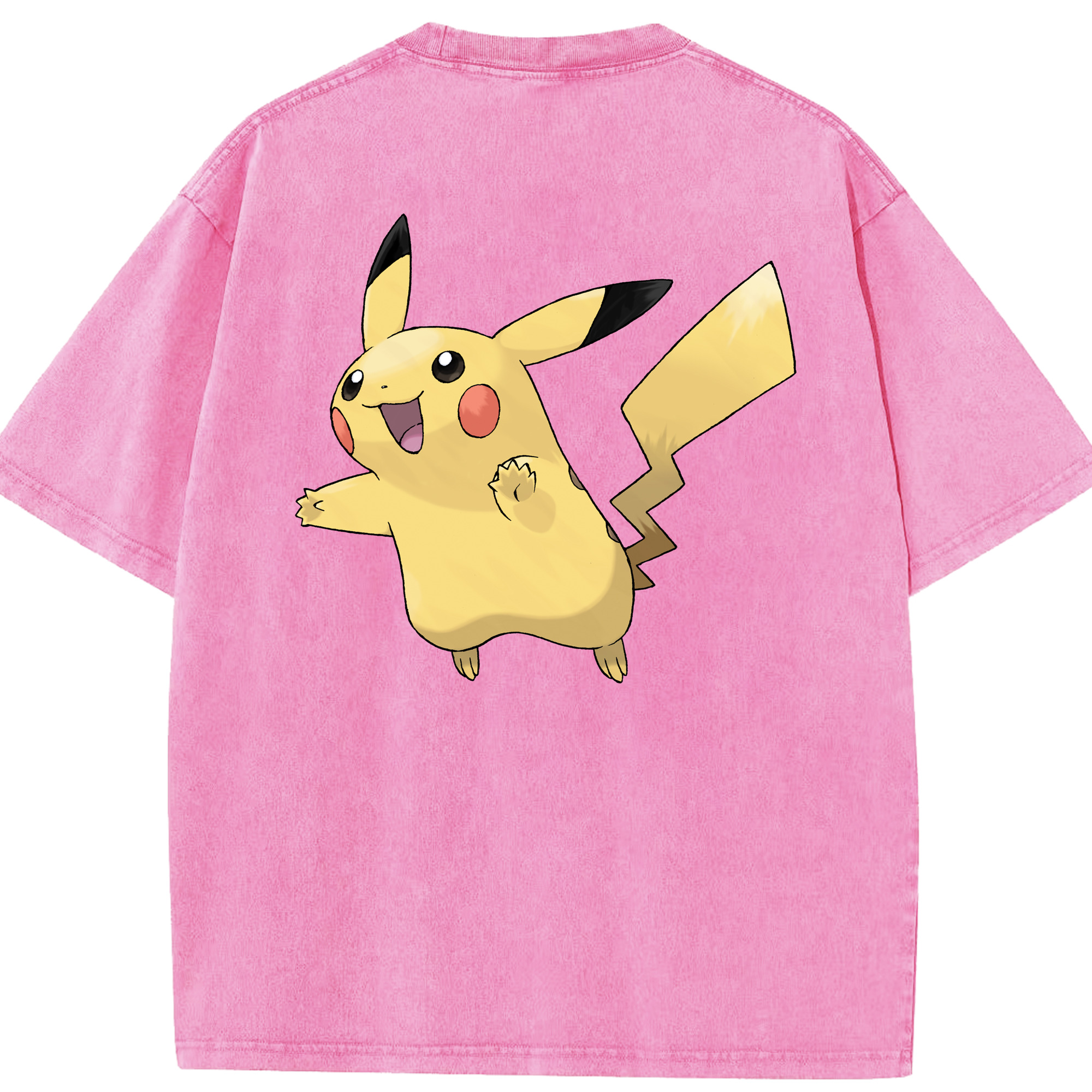 （画像用） ポケットモンスター Pokémon 綿100% ヴィンテージ風 半袖Tシャツ（背面プリント）